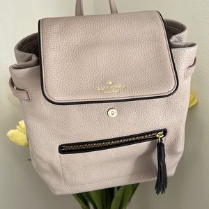 Kate spade gray leather backpack